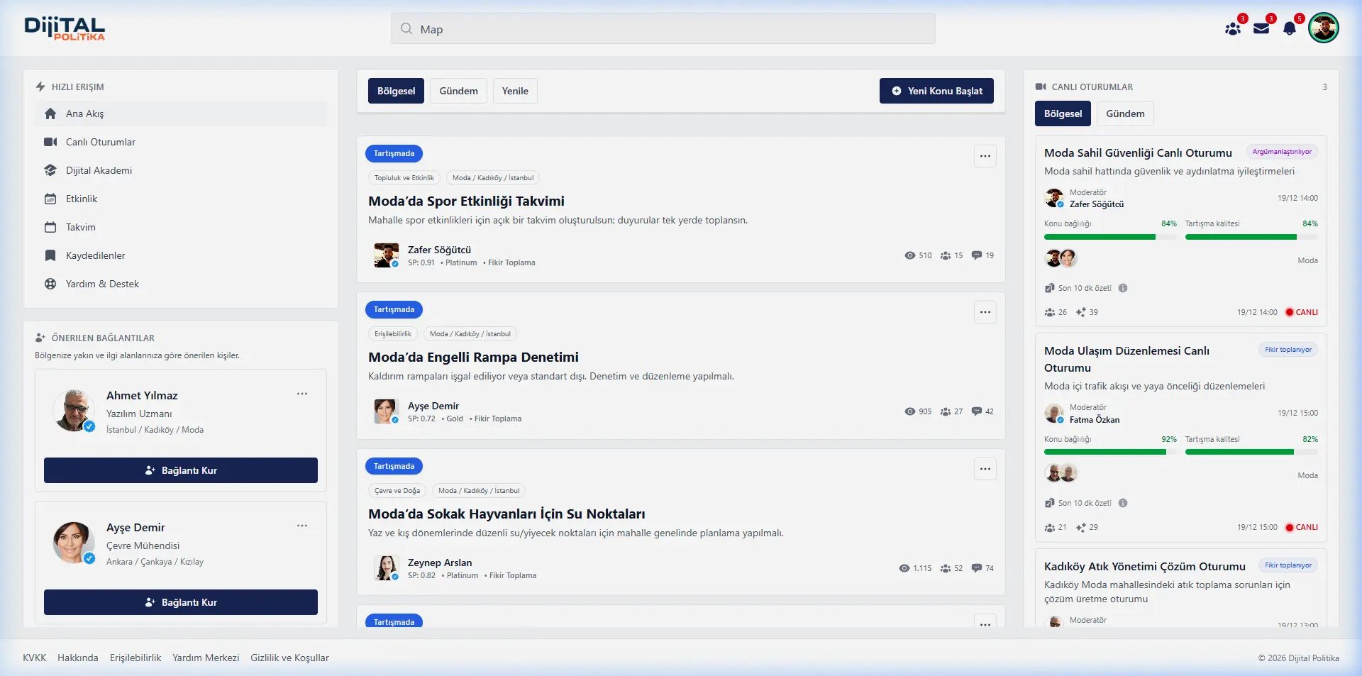 Türkiye Demokratik Katılım Haritası - Yerelden Küresele